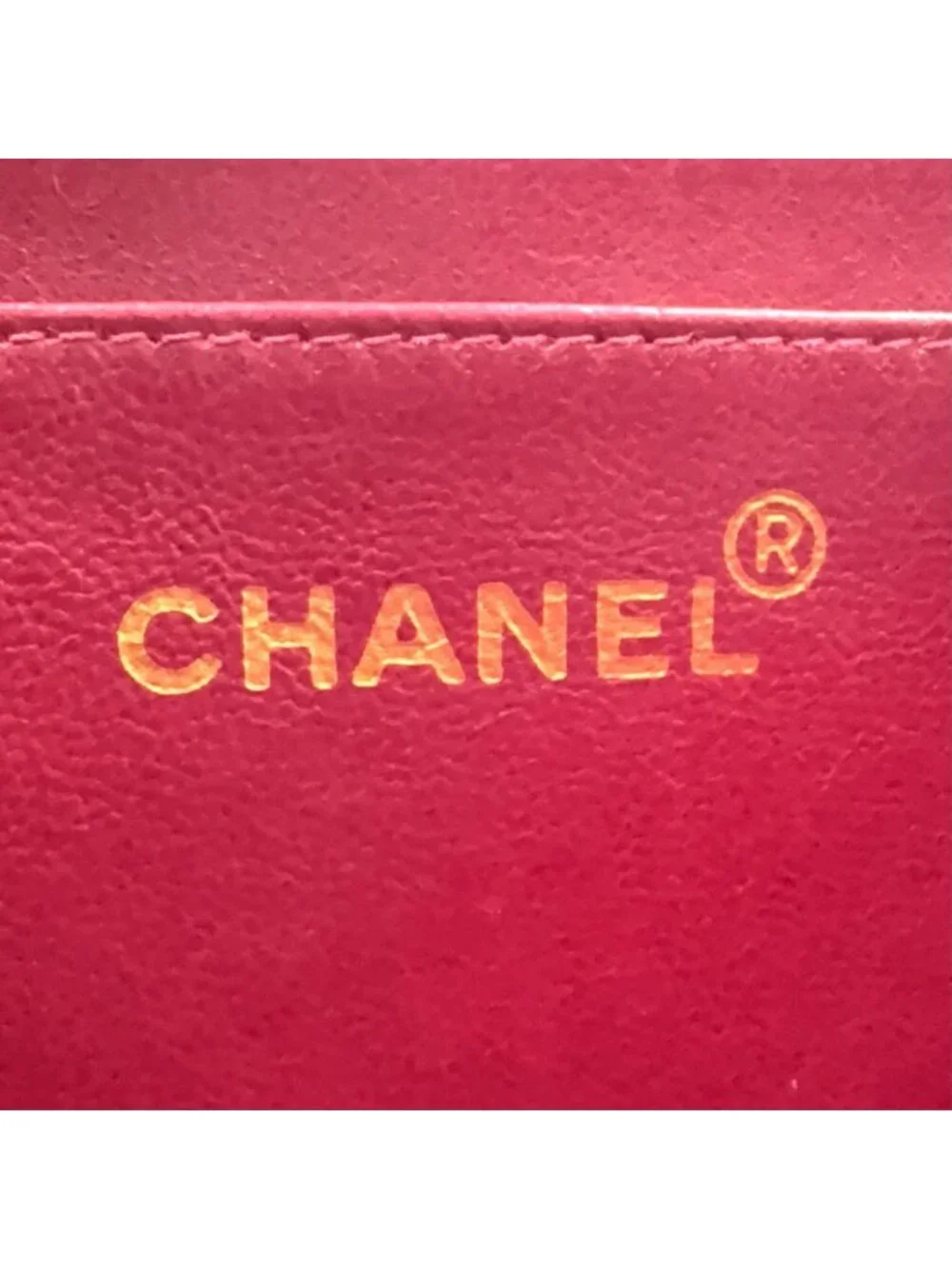 Chanel Quilted Chain Lambskin Red Shoulder Bag Gold